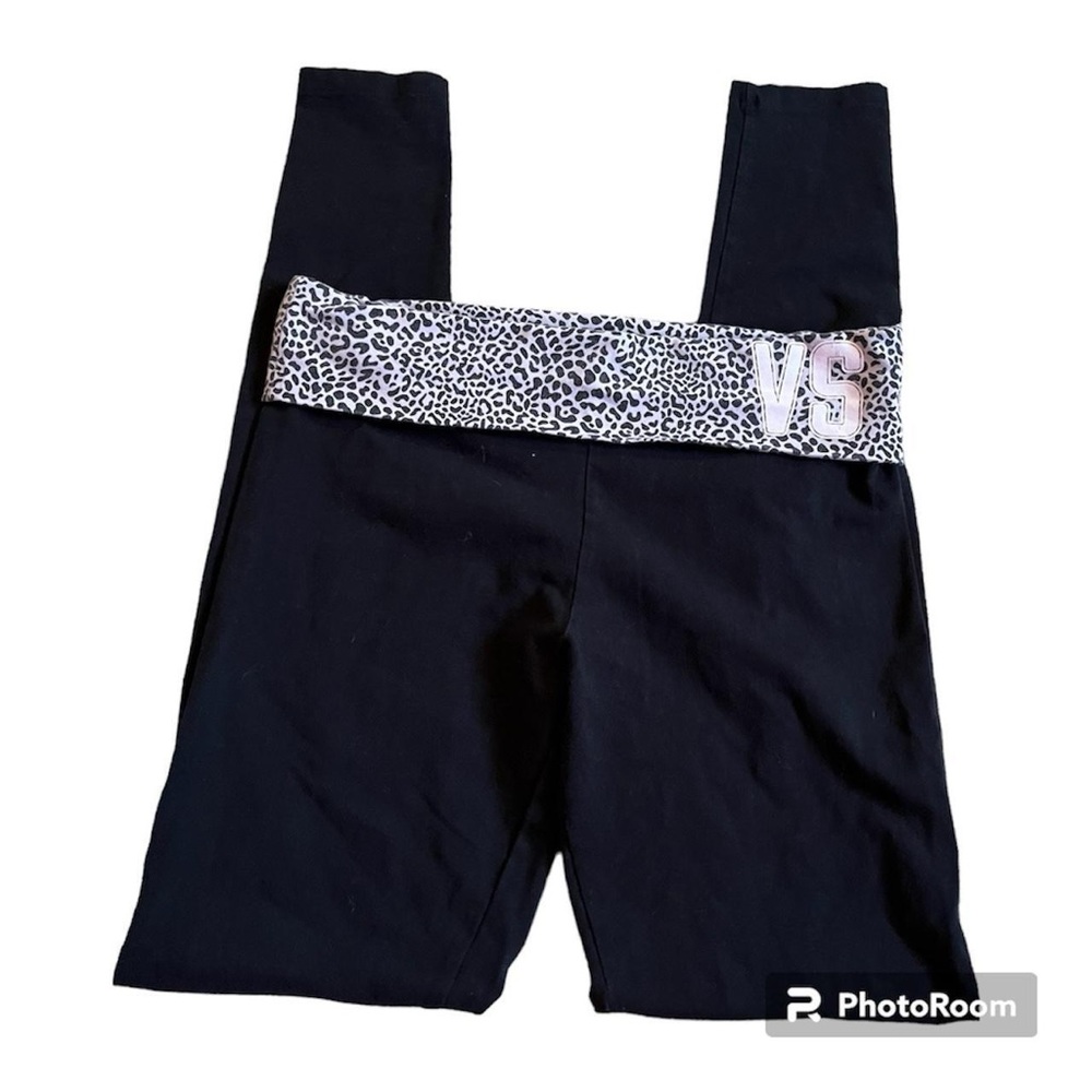 cheetah print victoria’s secret fold over leggings